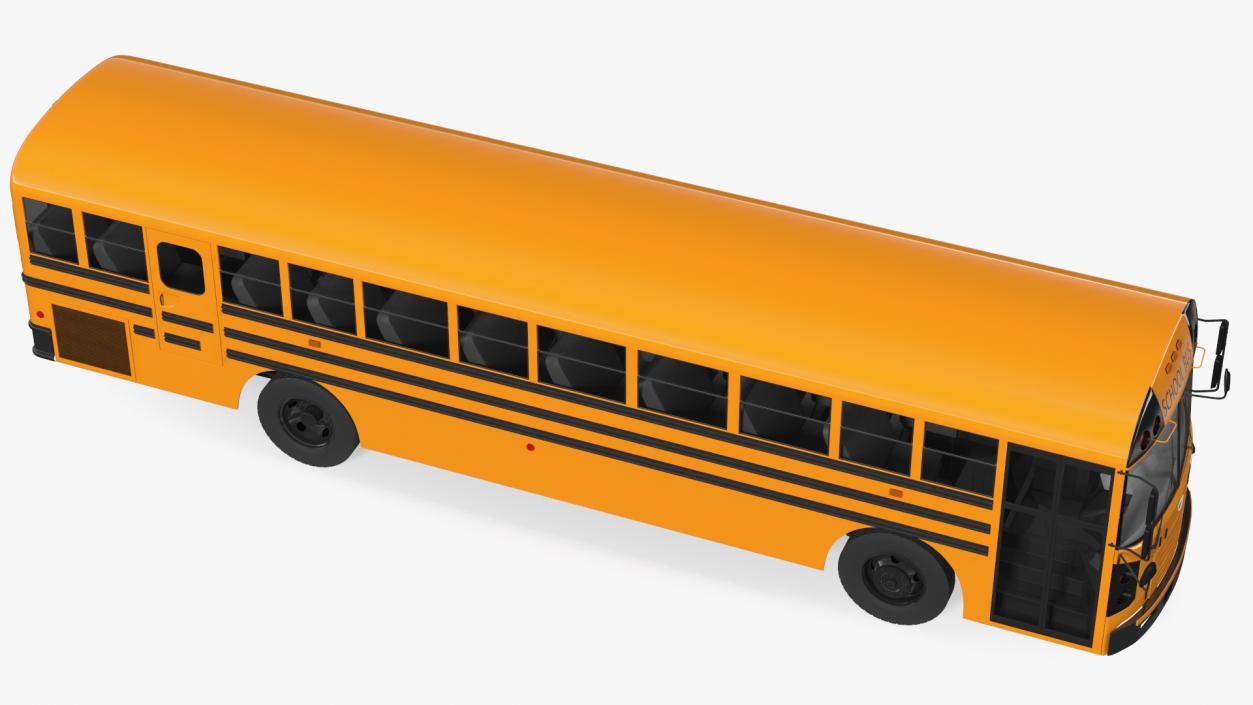 3D Blue Bird TX3 School Bus Rigged