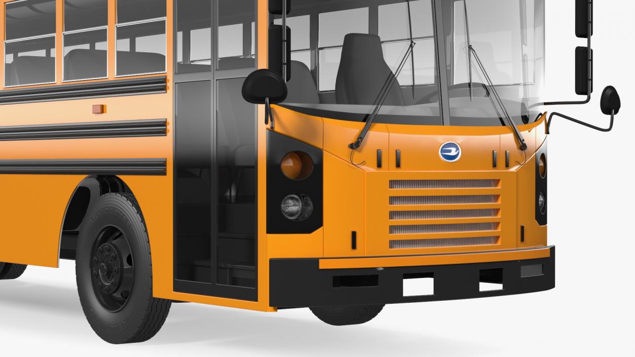 3D Blue Bird TX3 School Bus Rigged