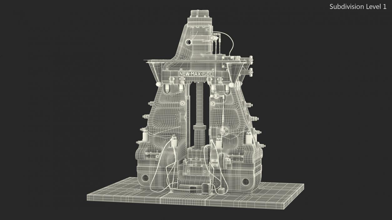 3D Pneumatic Forging Hammer Machine Old 2 model