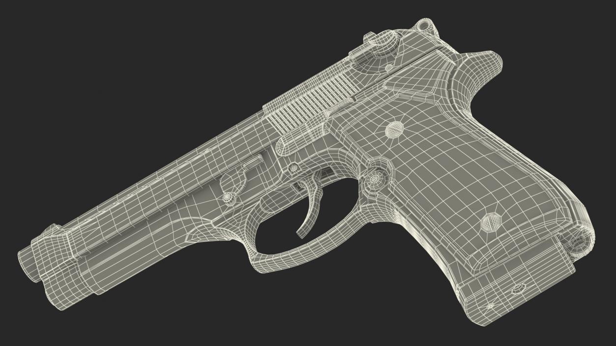 Holster Beretta 92 Kydex Blue 3D model