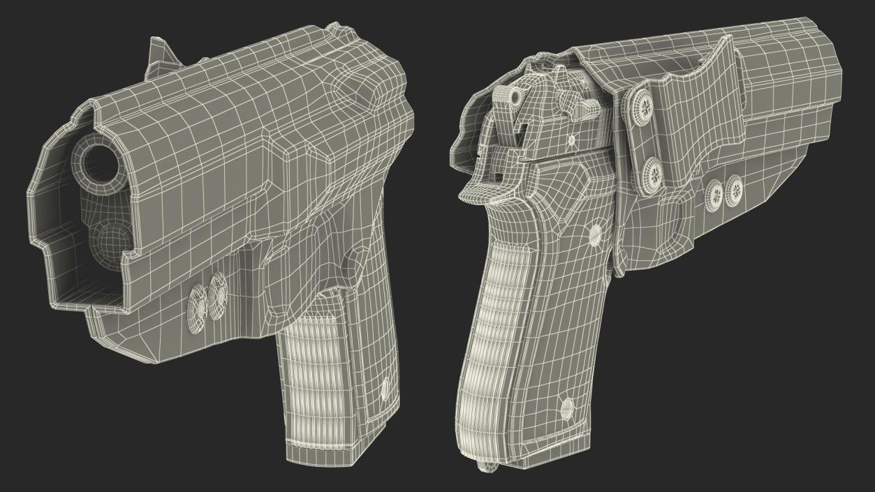 Holster Beretta 92 Kydex Blue 3D model