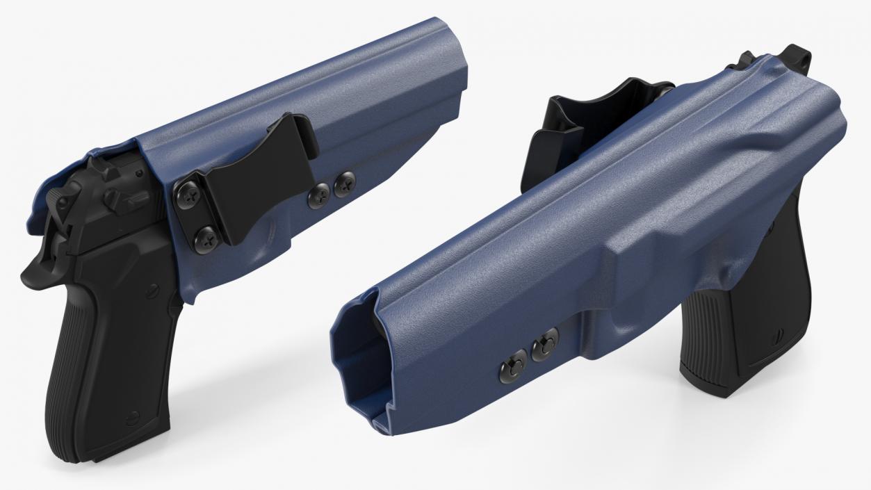 Holster Beretta 92 Kydex Blue 3D model