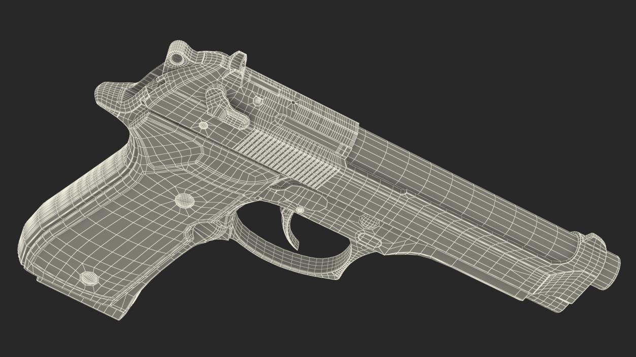 Holster Beretta 92 Kydex Blue 3D model