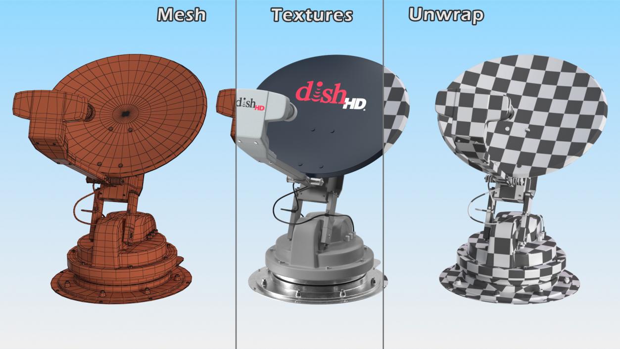 3D Dish TV Automatic Multi Satellite Antenna SK1000 model