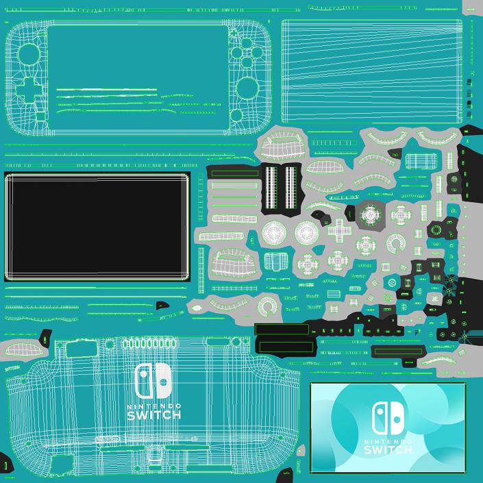 3D model Nintendo Switch Lite Turquoise