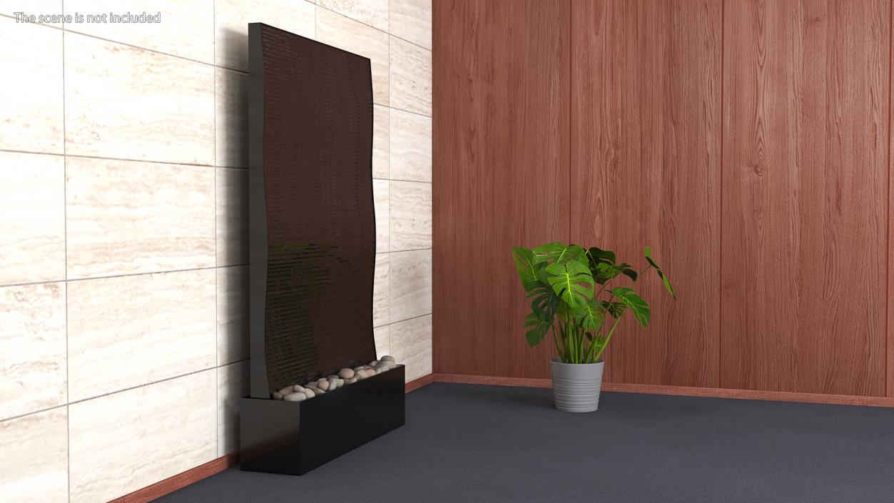 3D Modern Wall Fountain with Water