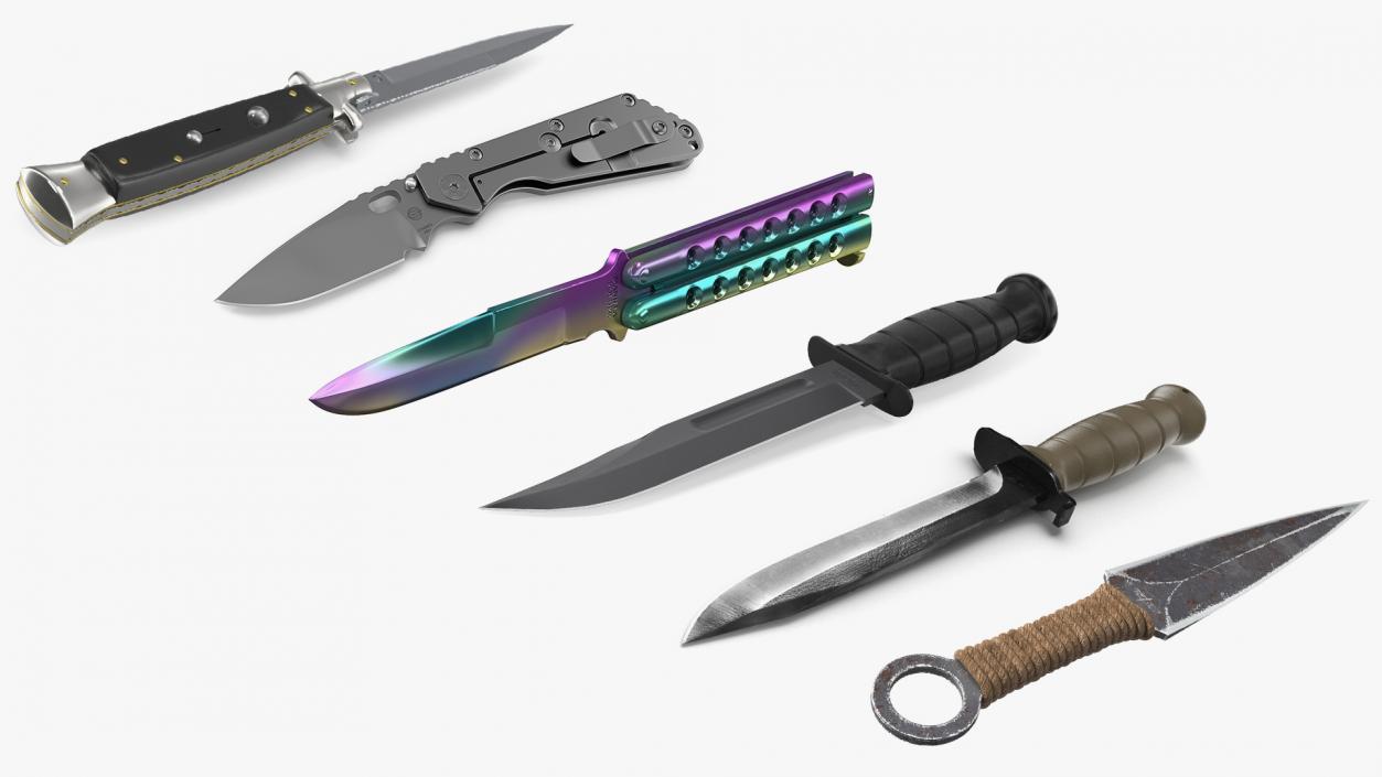 3D Combat Knives Collection 4