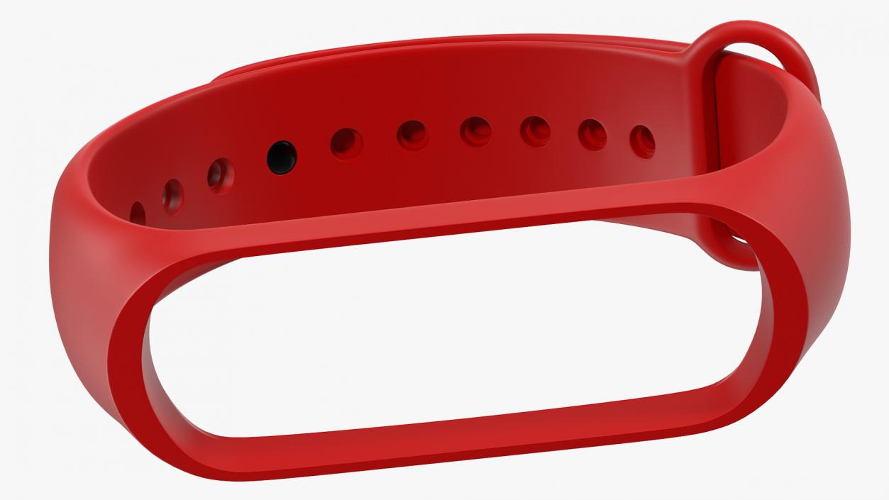 Silicone Strap for Fitness Tracker 3D model