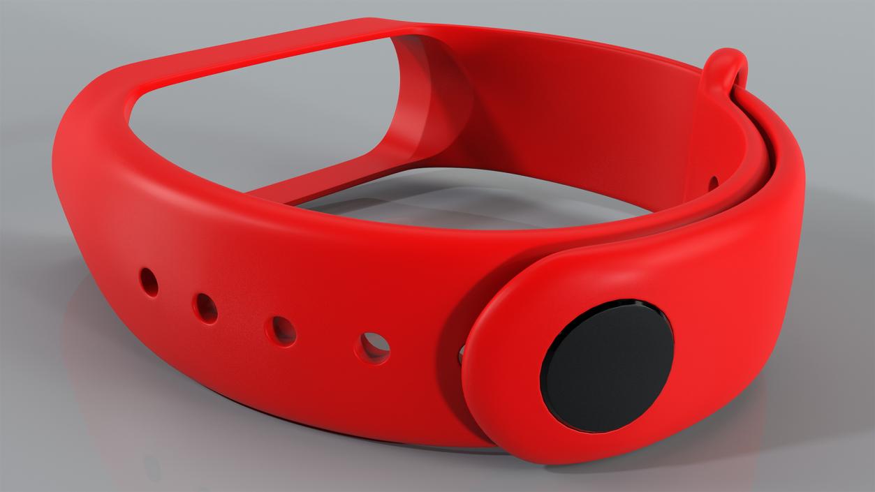 Silicone Strap for Fitness Tracker 3D model