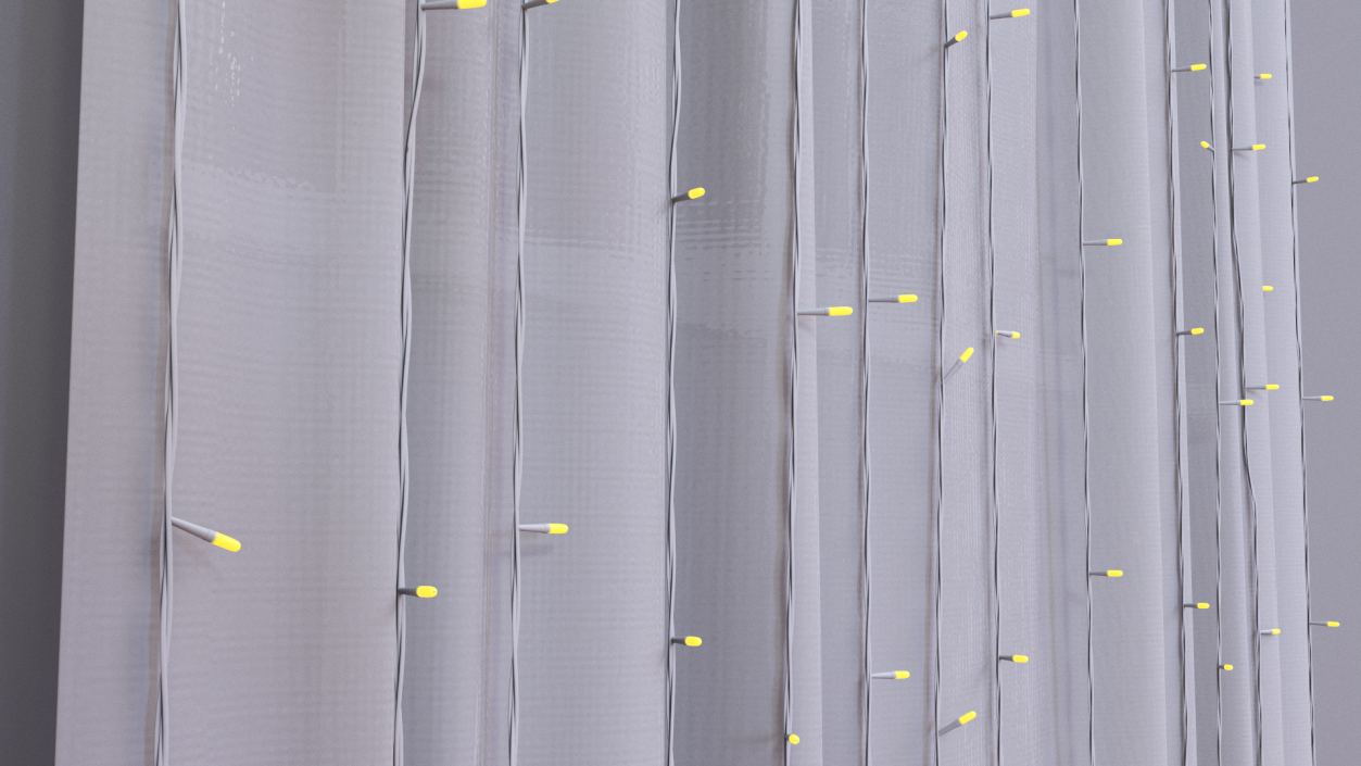 3D LED Curtain Garland Yellow