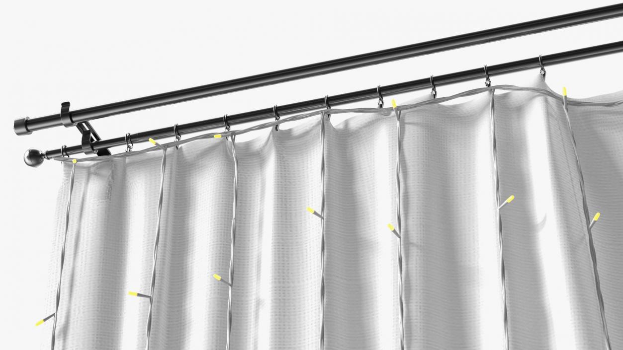 3D LED Curtain Garland Yellow