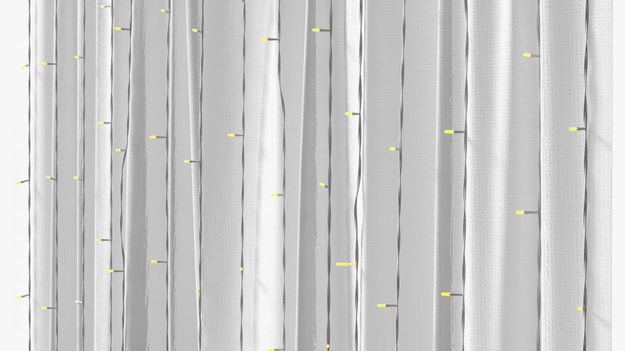 3D LED Curtain Garland Yellow