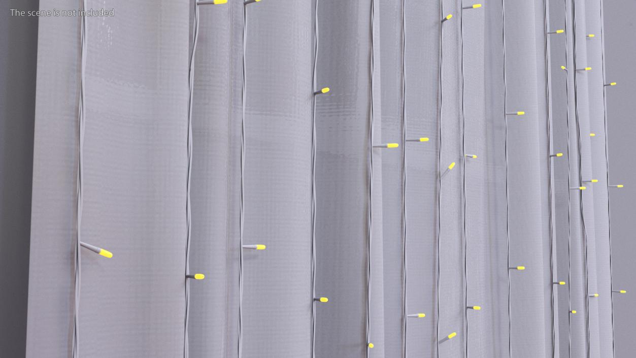 3D LED Curtain Garland Yellow