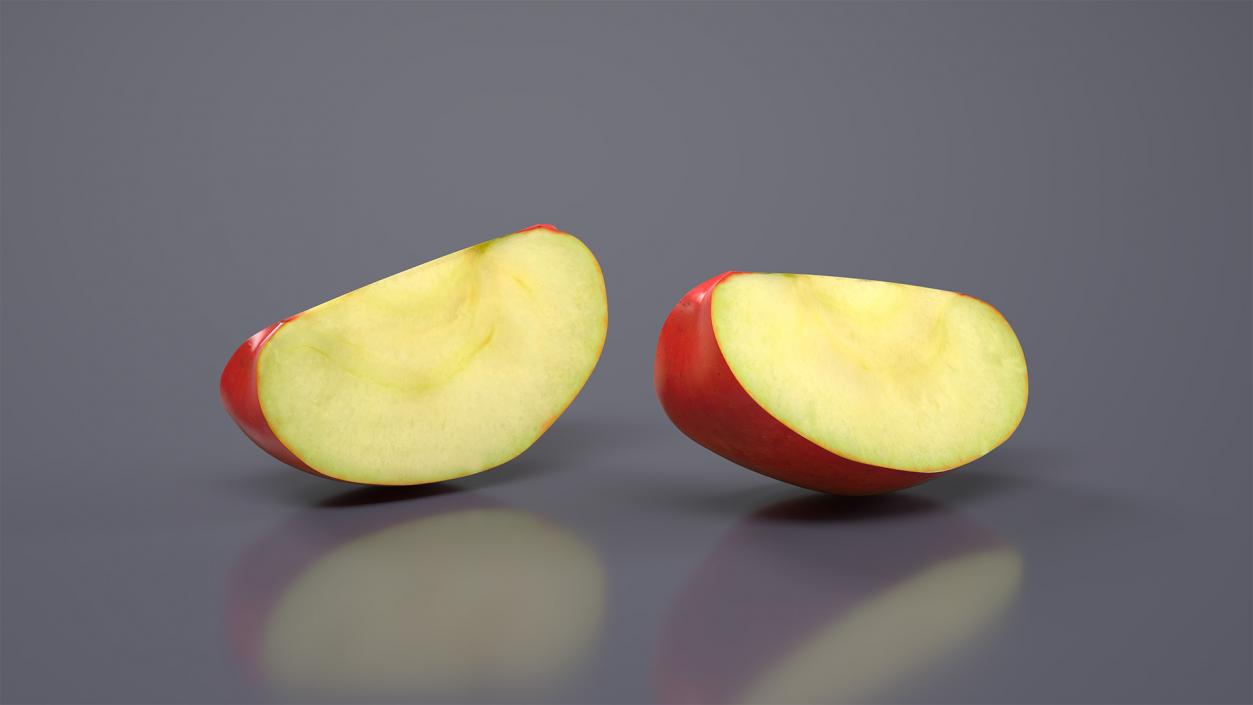 3D Realistic Apple Slice