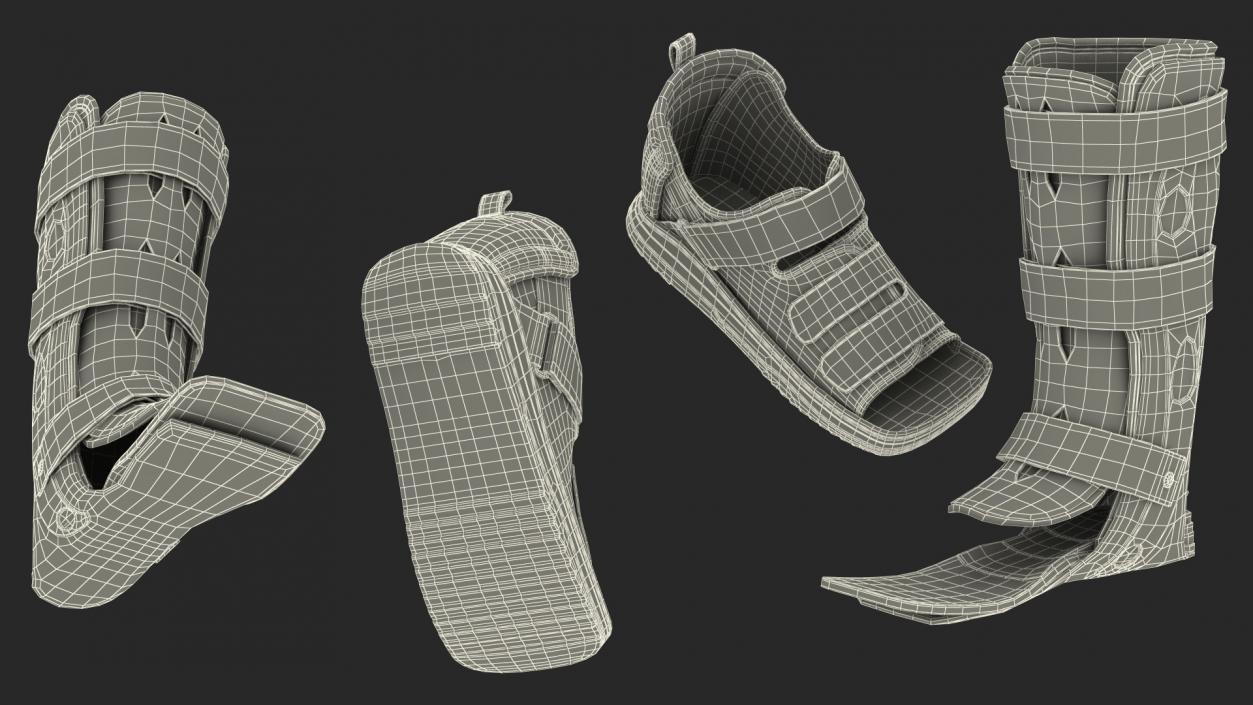 3D Feet Orthotics Darco with Off-Loading Shoes model