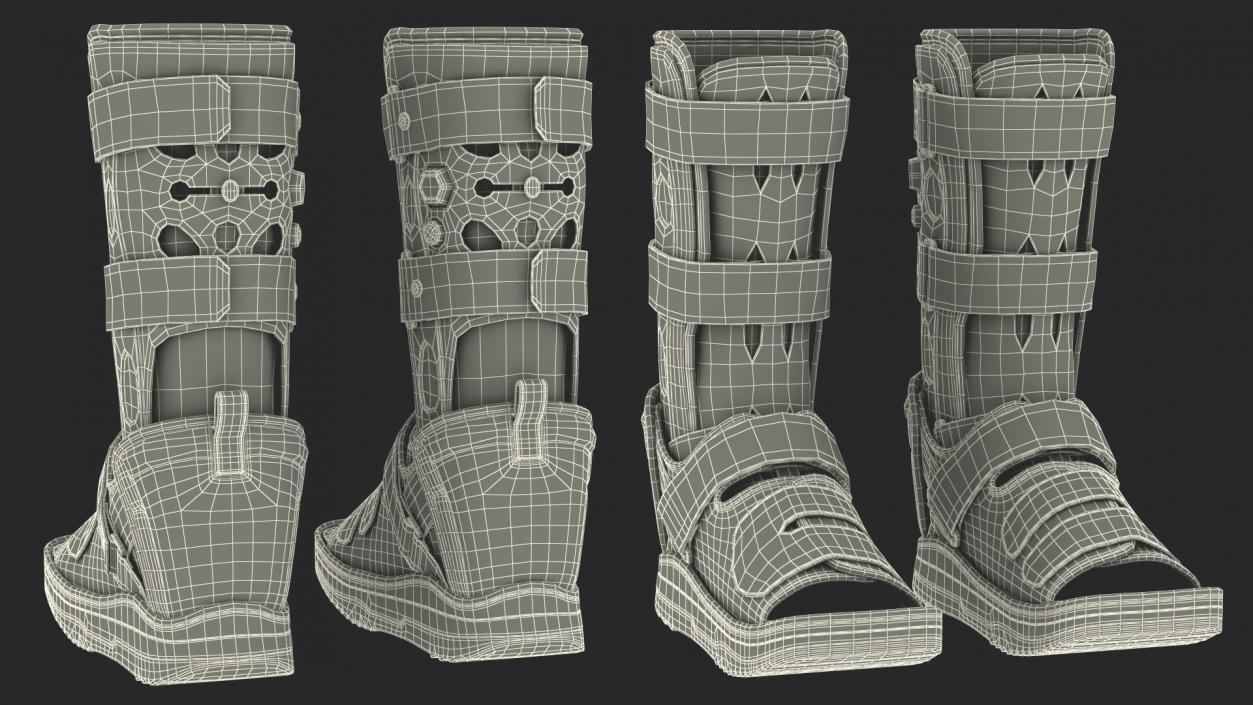 3D Feet Orthotics Darco with Off-Loading Shoes model