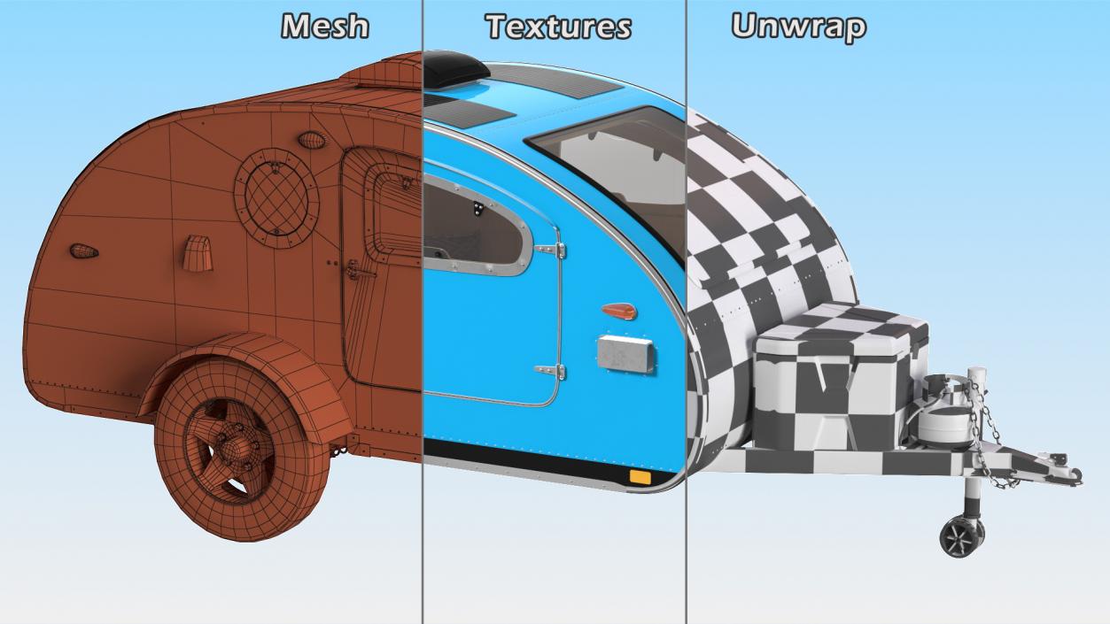 Teardrop Camping Trailer 3D model