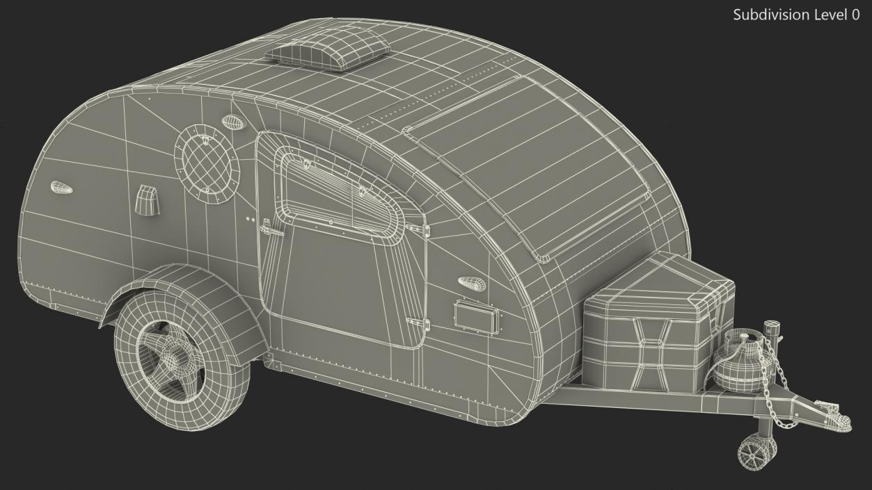 Teardrop Camping Trailer 3D model