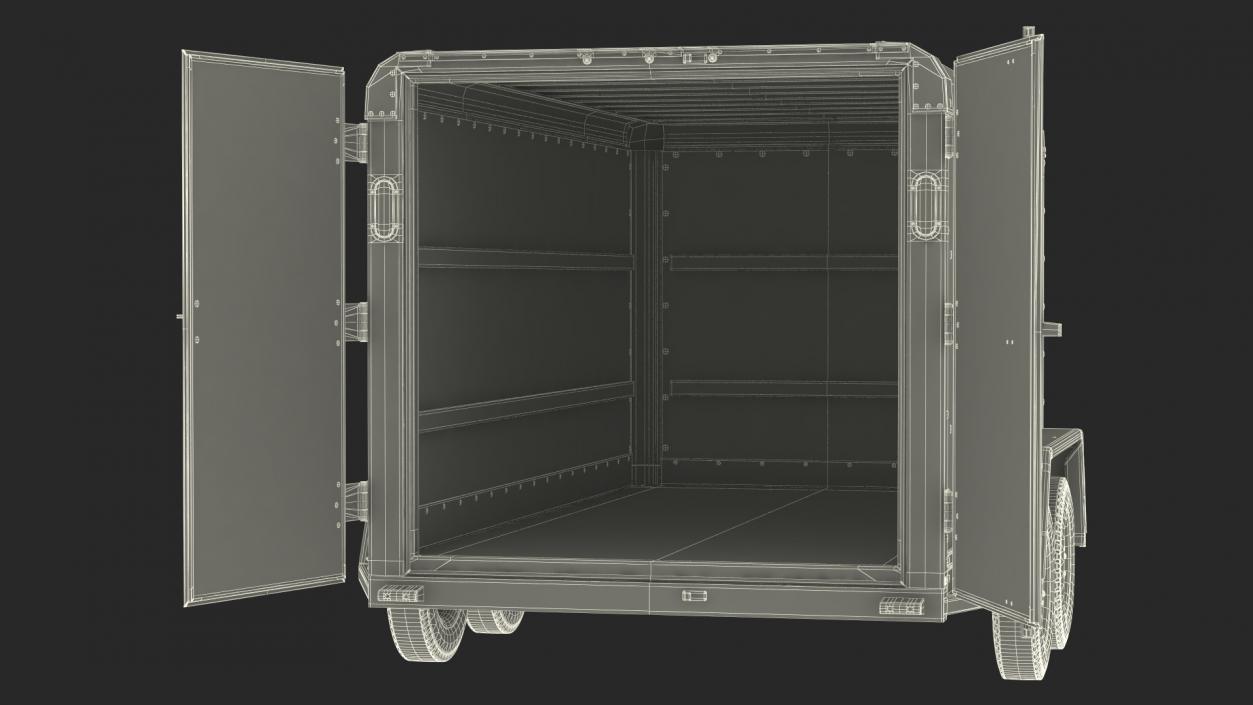 3D 6x12 Cargo Trailer model