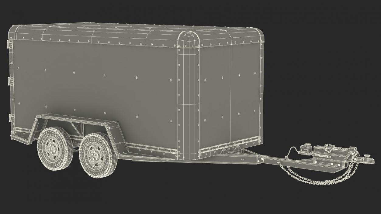 3D 6x12 Cargo Trailer model