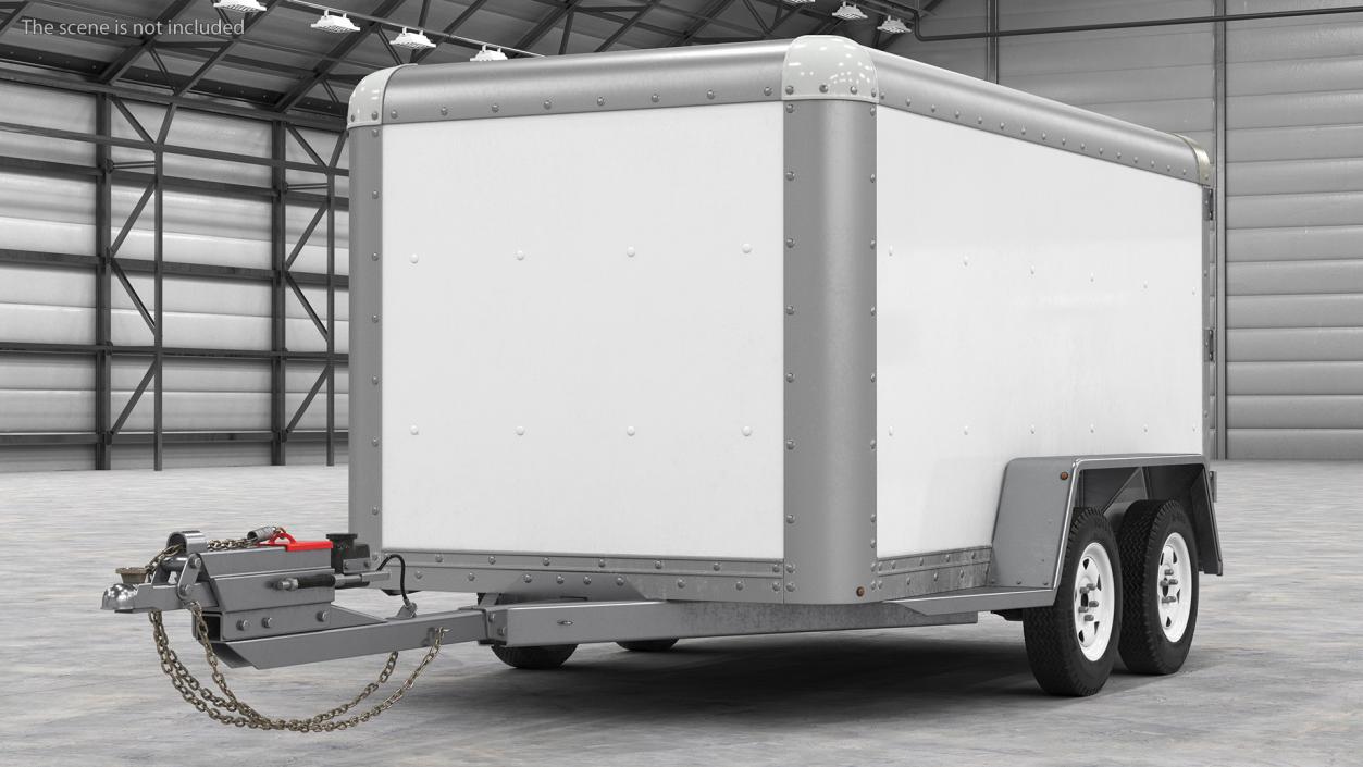 3D 6x12 Cargo Trailer model