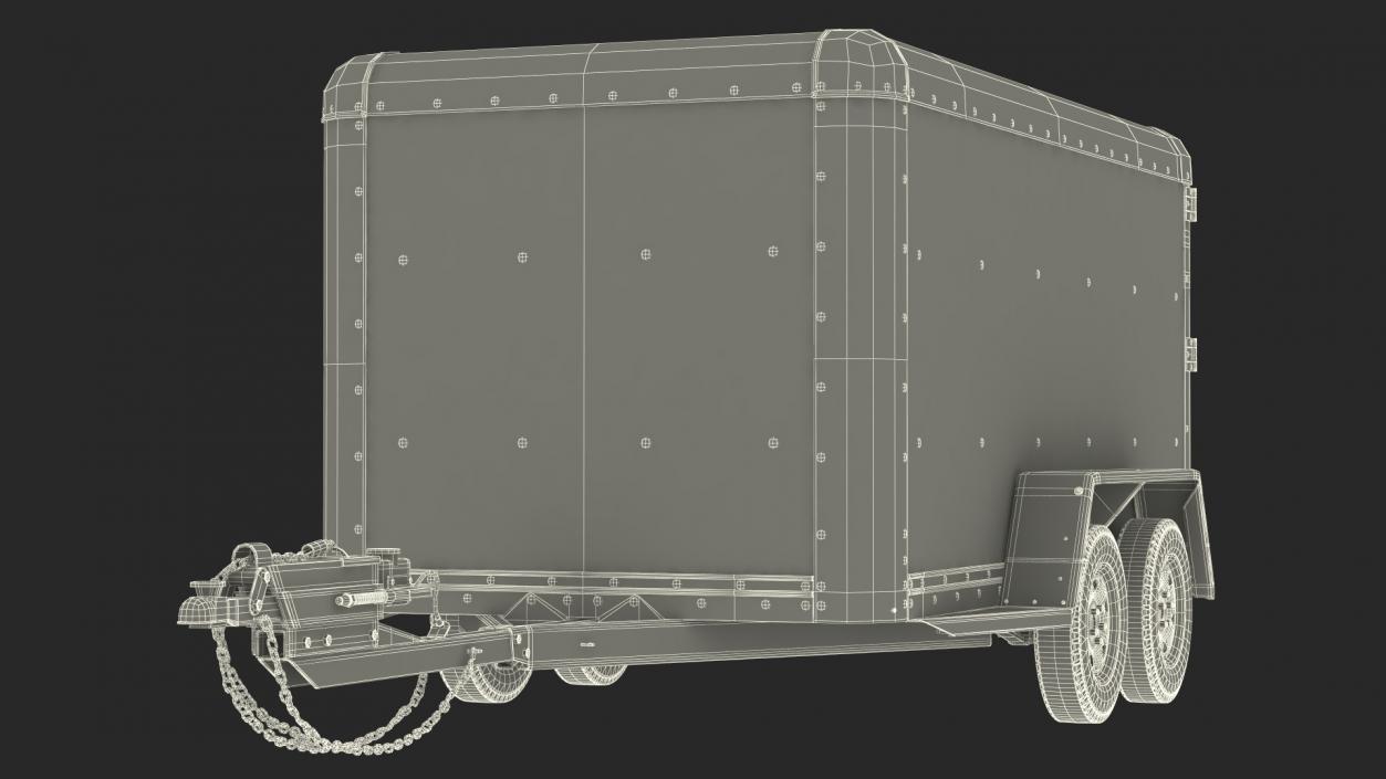 3D 6x12 Cargo Trailer model