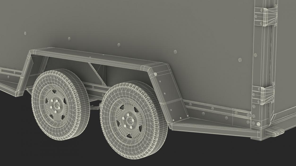 3D 6x12 Cargo Trailer model