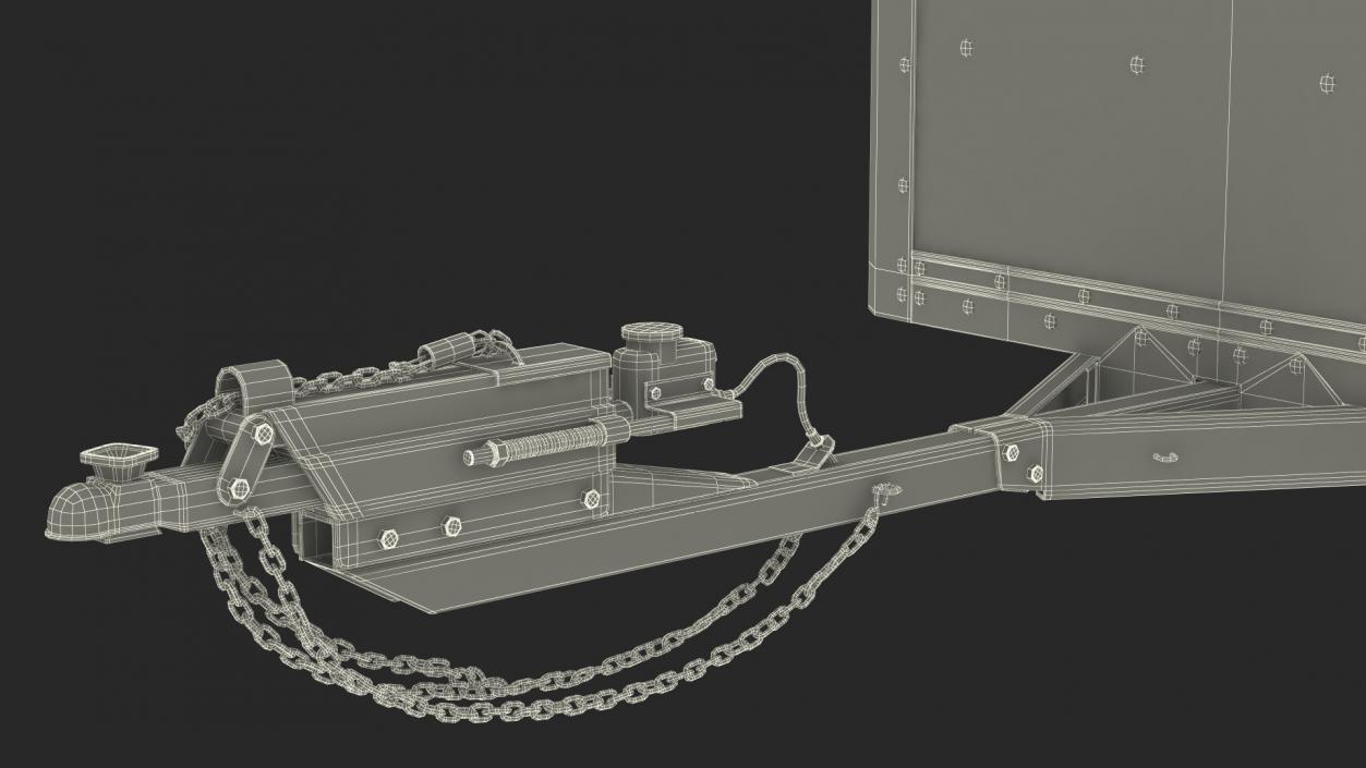 3D 6x12 Cargo Trailer model