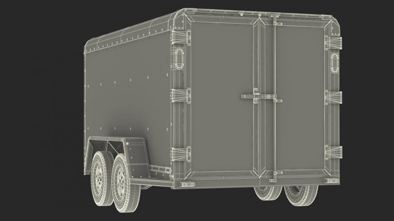 3D 6x12 Cargo Trailer model