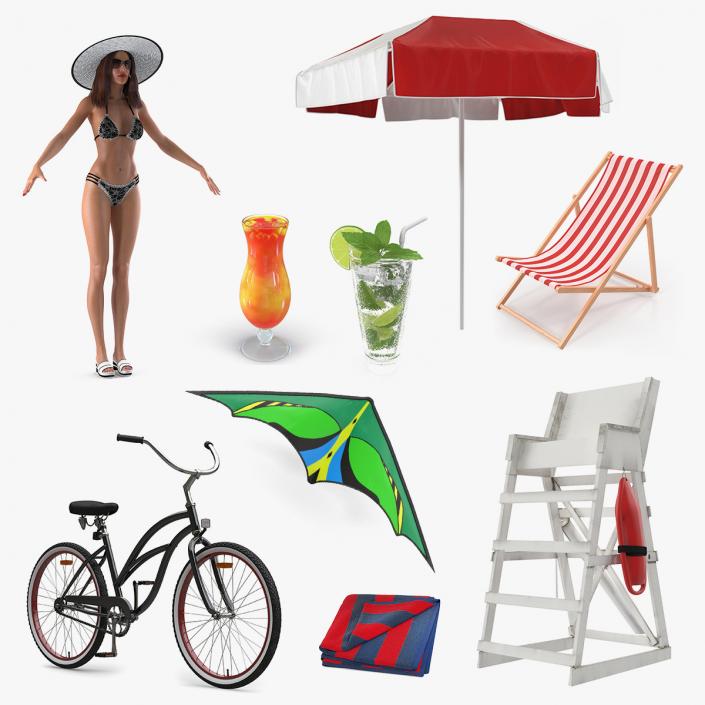 3D Beach Collection 6 model