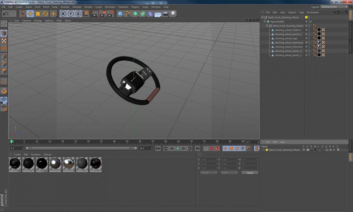 3D model Mack Truck Steering Wheel