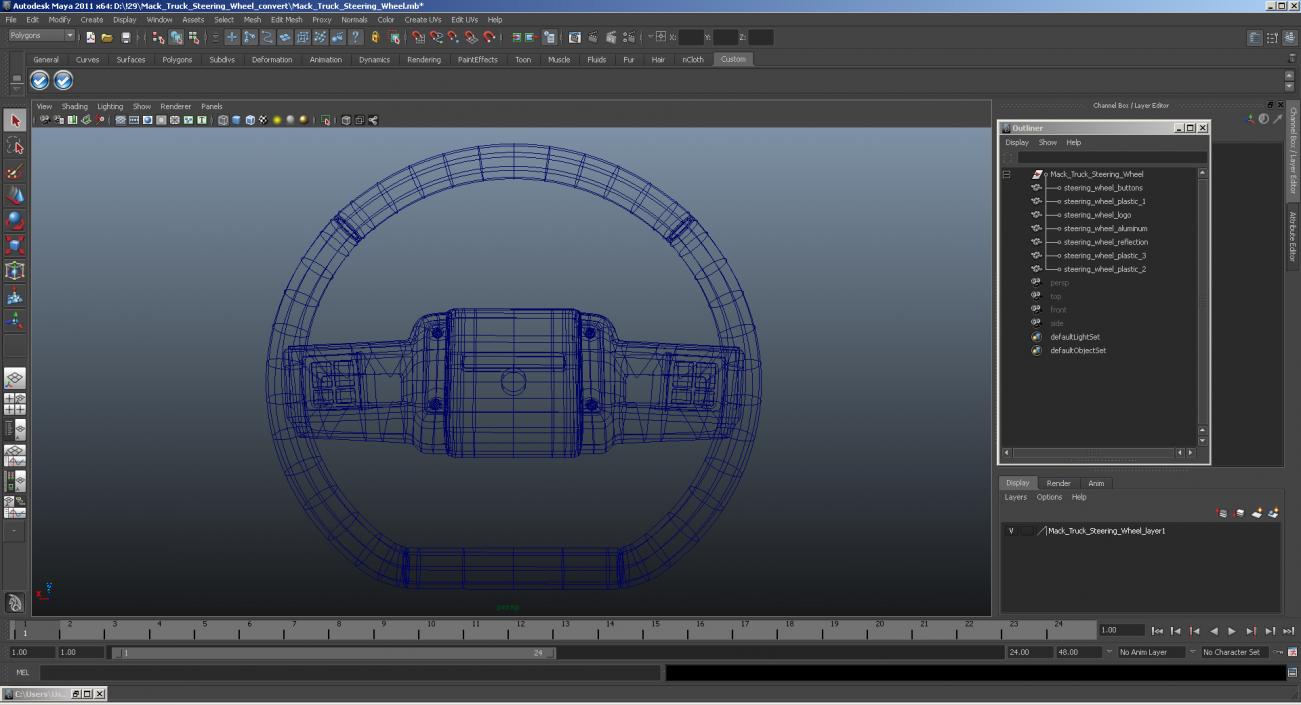 3D model Mack Truck Steering Wheel