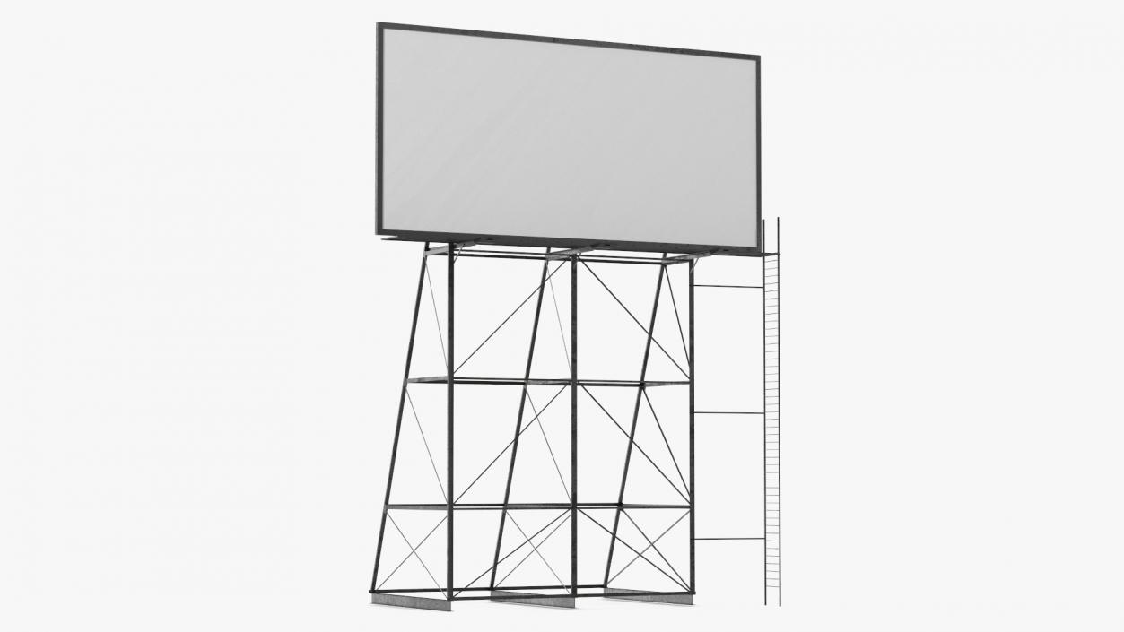 Outdoor Advertising Billboard Structure 3D model