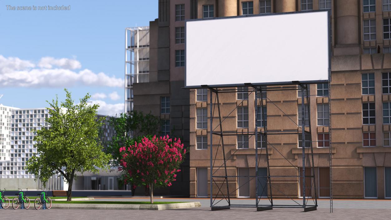 Outdoor Advertising Billboard Structure 3D model