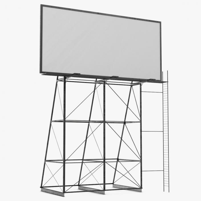 Outdoor Advertising Billboard Structure 3D model