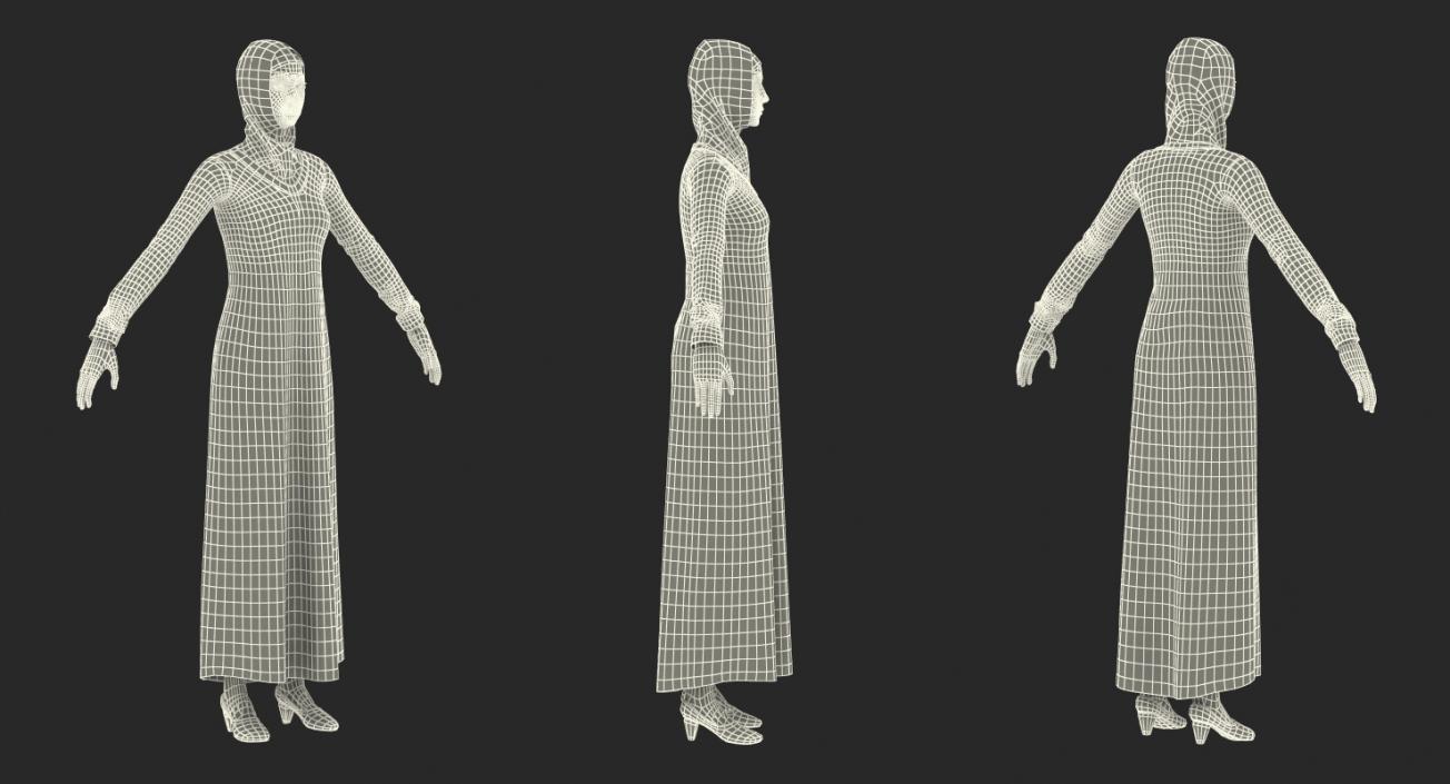 3D Arab Young Woman Rigged model