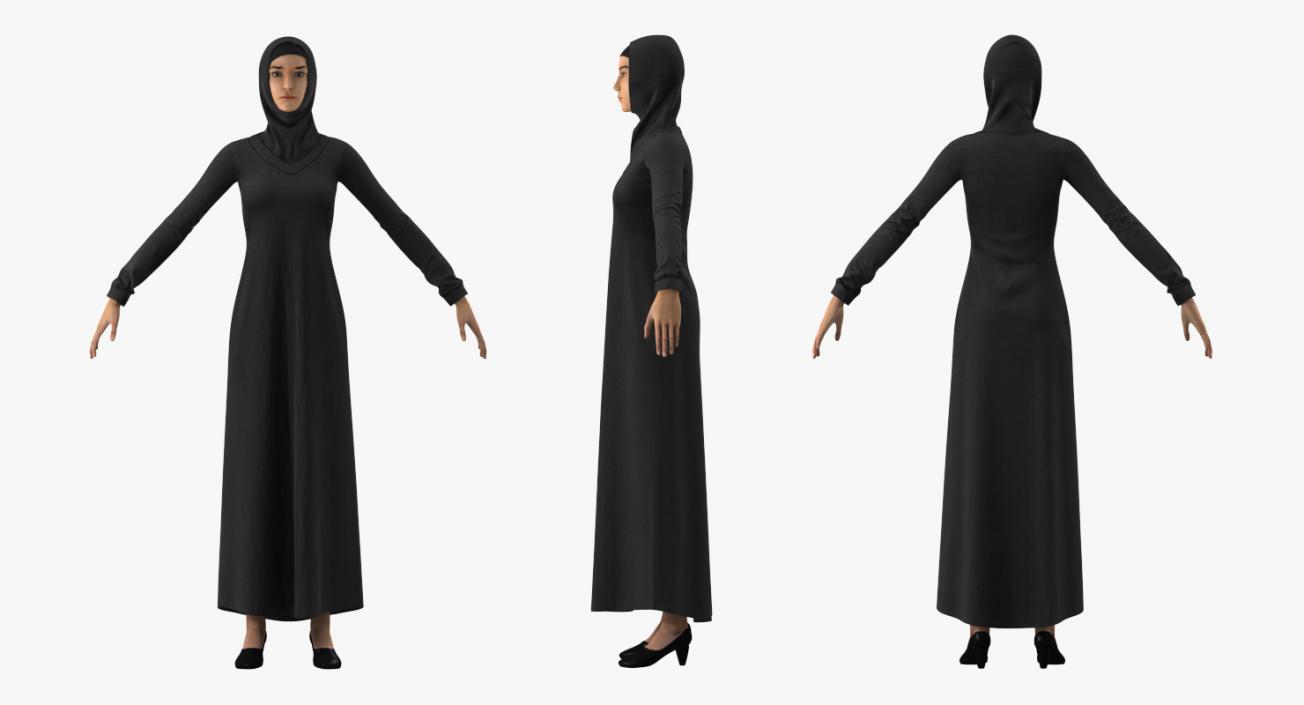 3D Arab Young Woman Rigged model