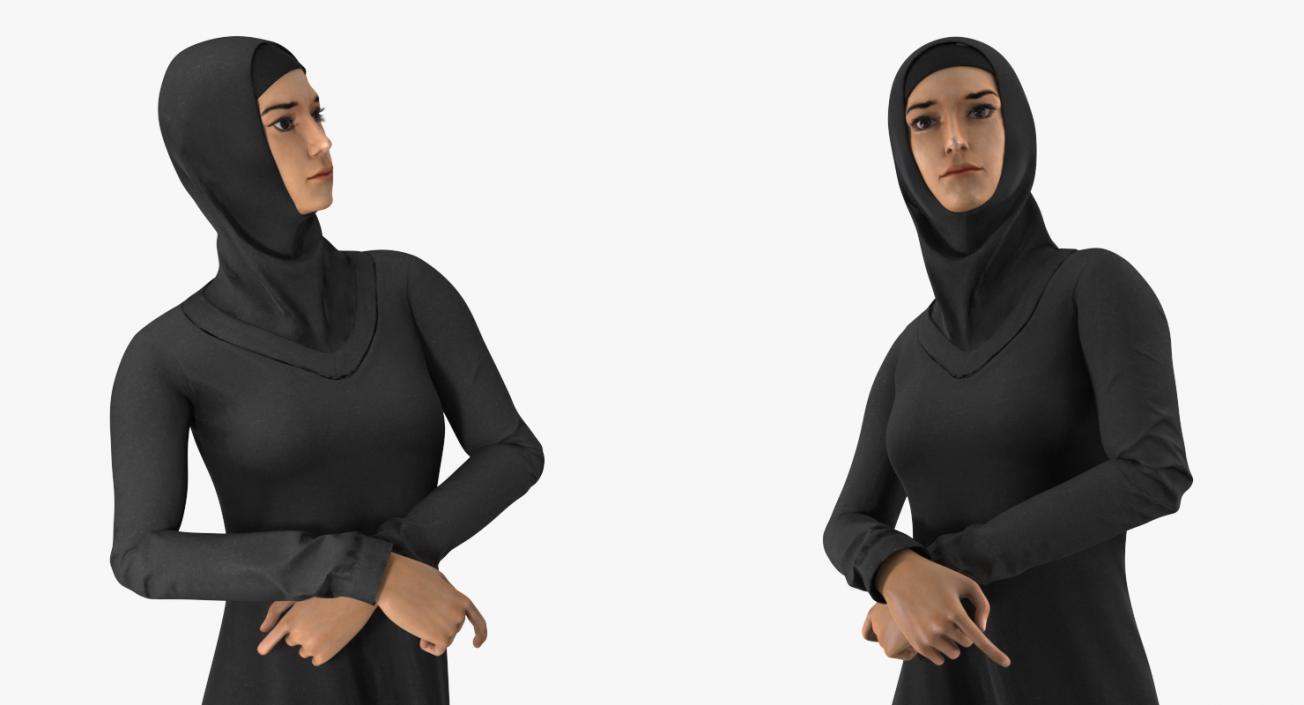 3D Arab Young Woman Rigged model