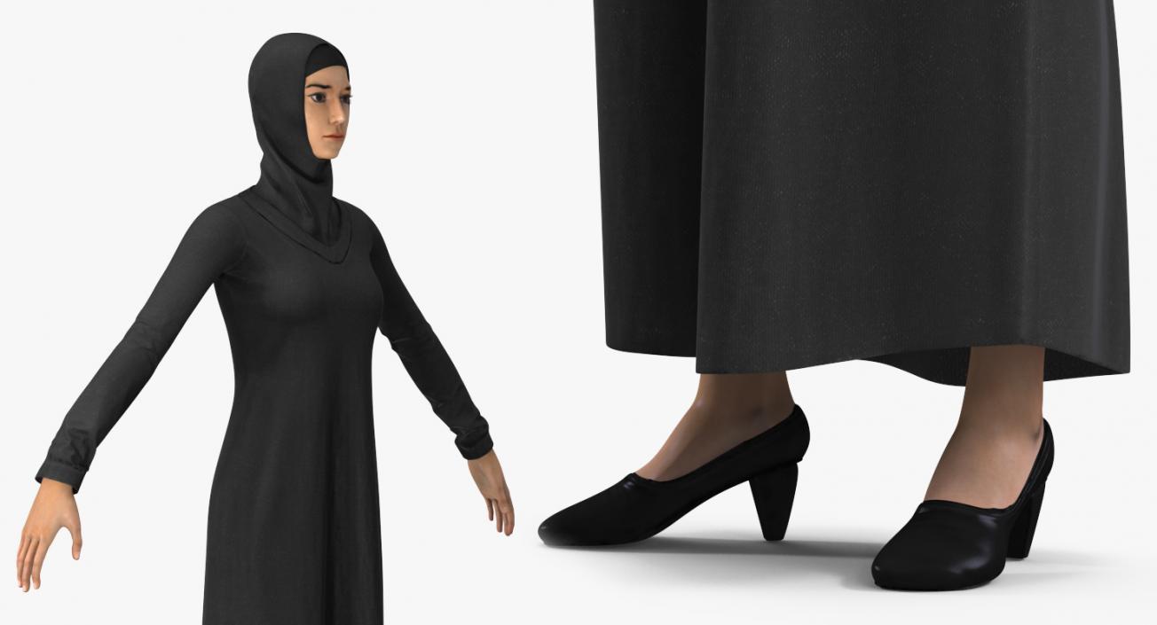 3D Arab Young Woman Rigged model