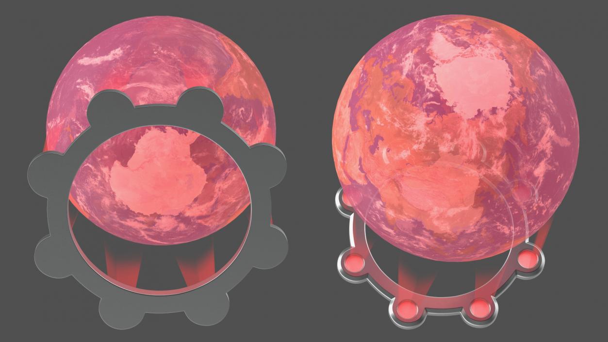 Planet Hologram Red 3D model