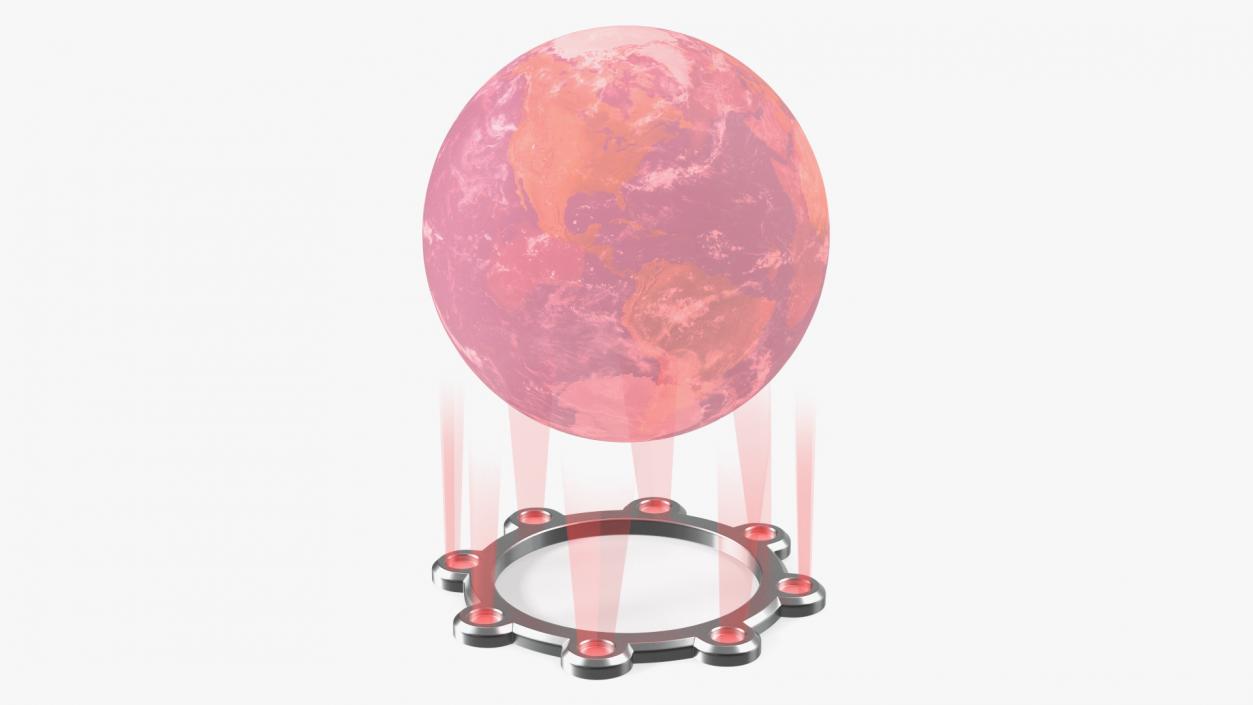 Planet Hologram Red 3D model