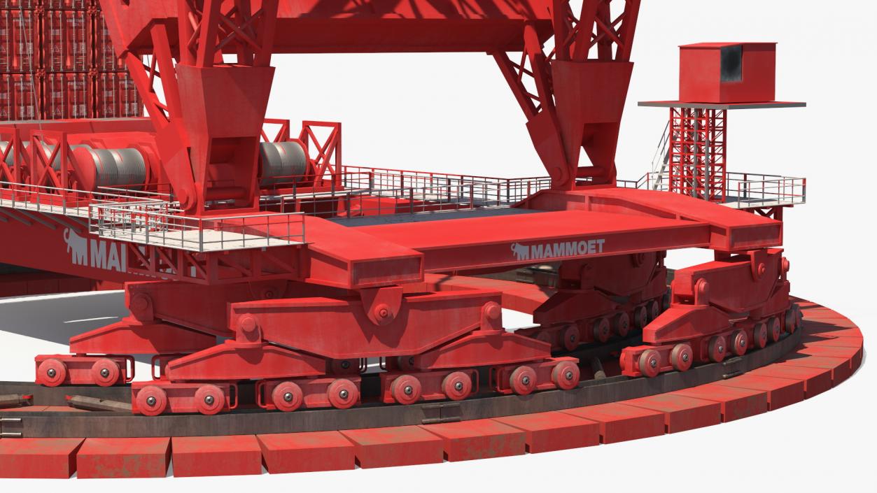 Heavy Lift Ring Crane Mammoet 3D model