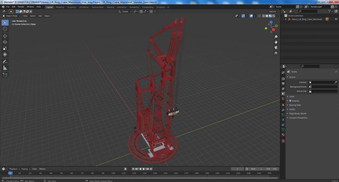 Heavy Lift Ring Crane Mammoet 3D model