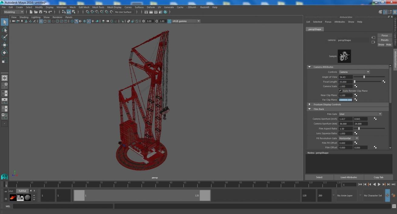 Heavy Lift Ring Crane Mammoet 3D model