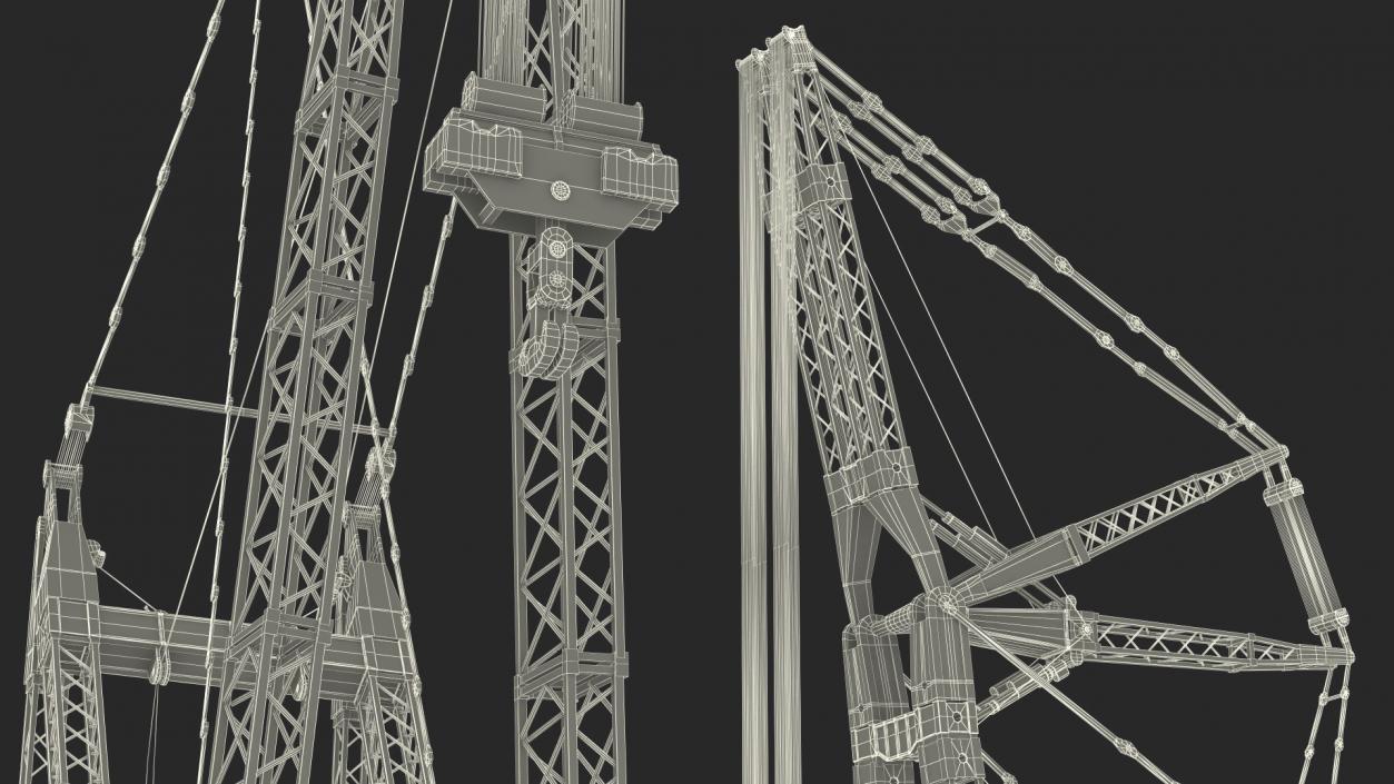 Heavy Lift Ring Crane Mammoet 3D model