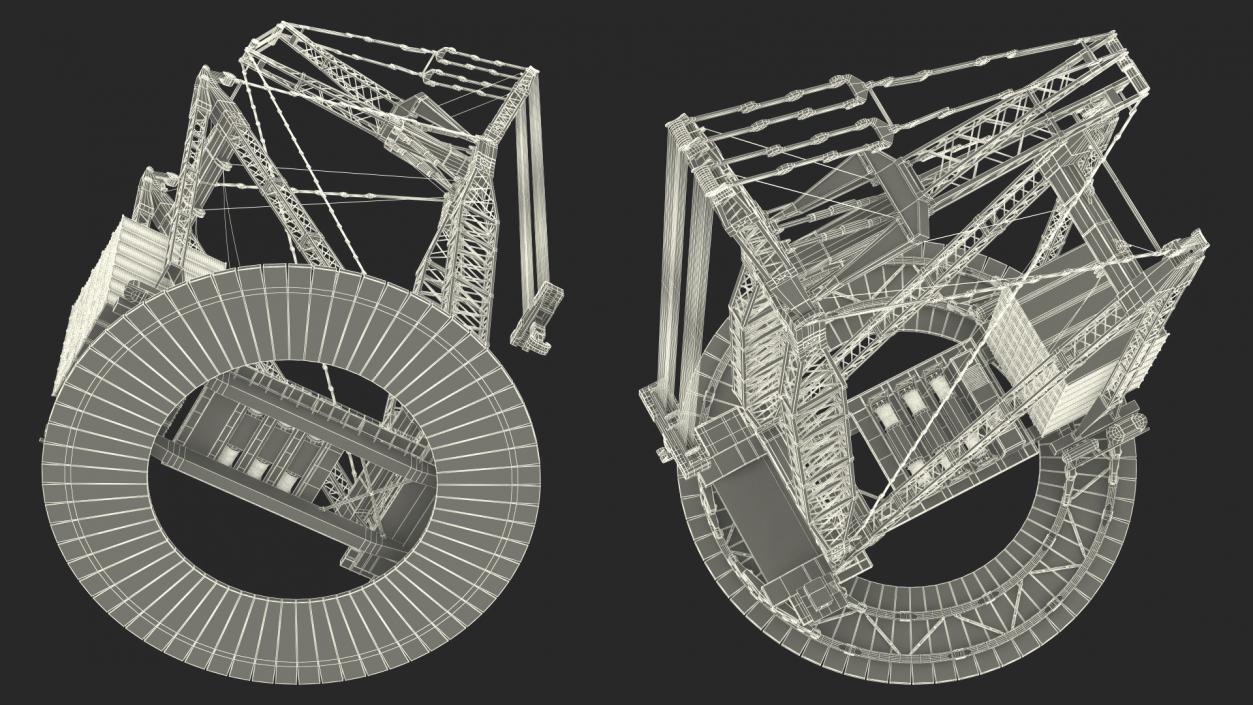 Heavy Lift Ring Crane Mammoet 3D model