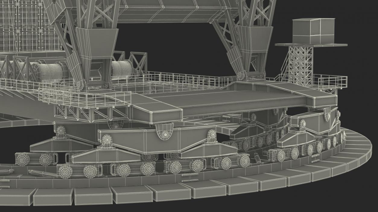 Heavy Lift Ring Crane Mammoet 3D model