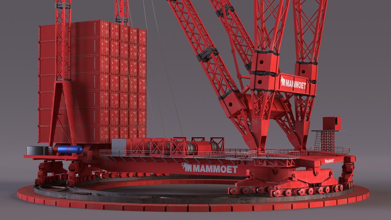 Heavy Lift Ring Crane Mammoet 3D model