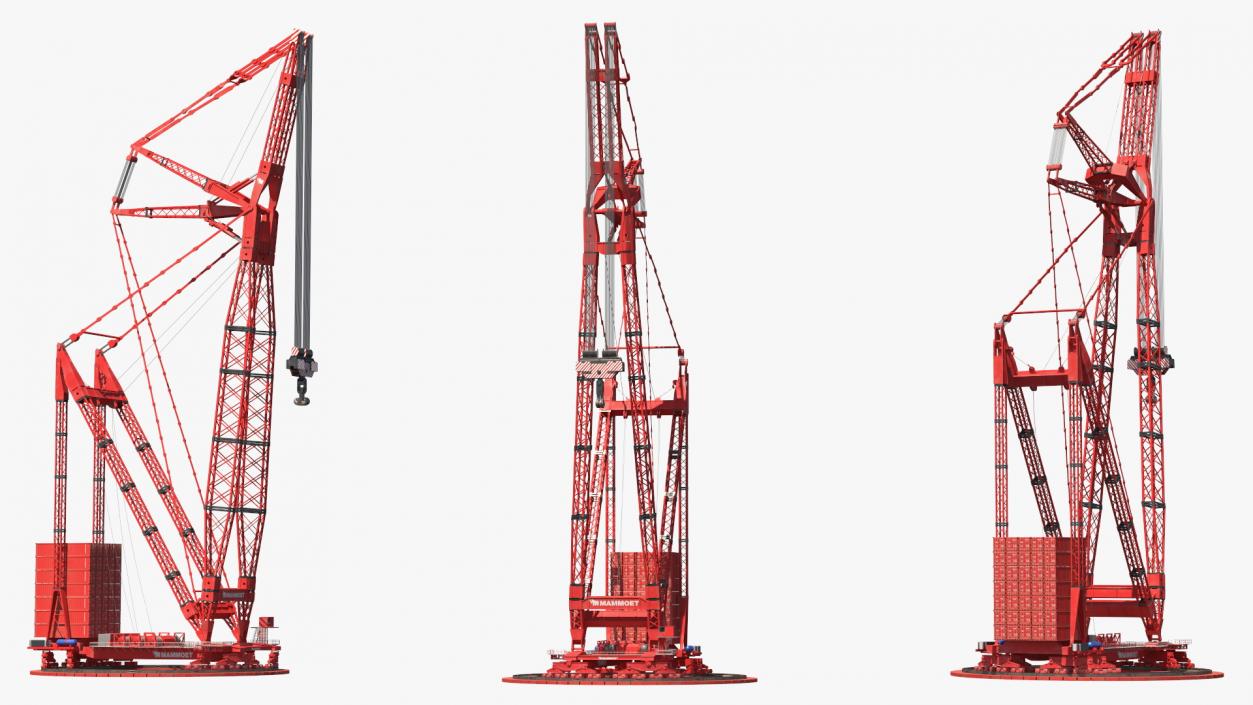 Heavy Lift Ring Crane Mammoet 3D model