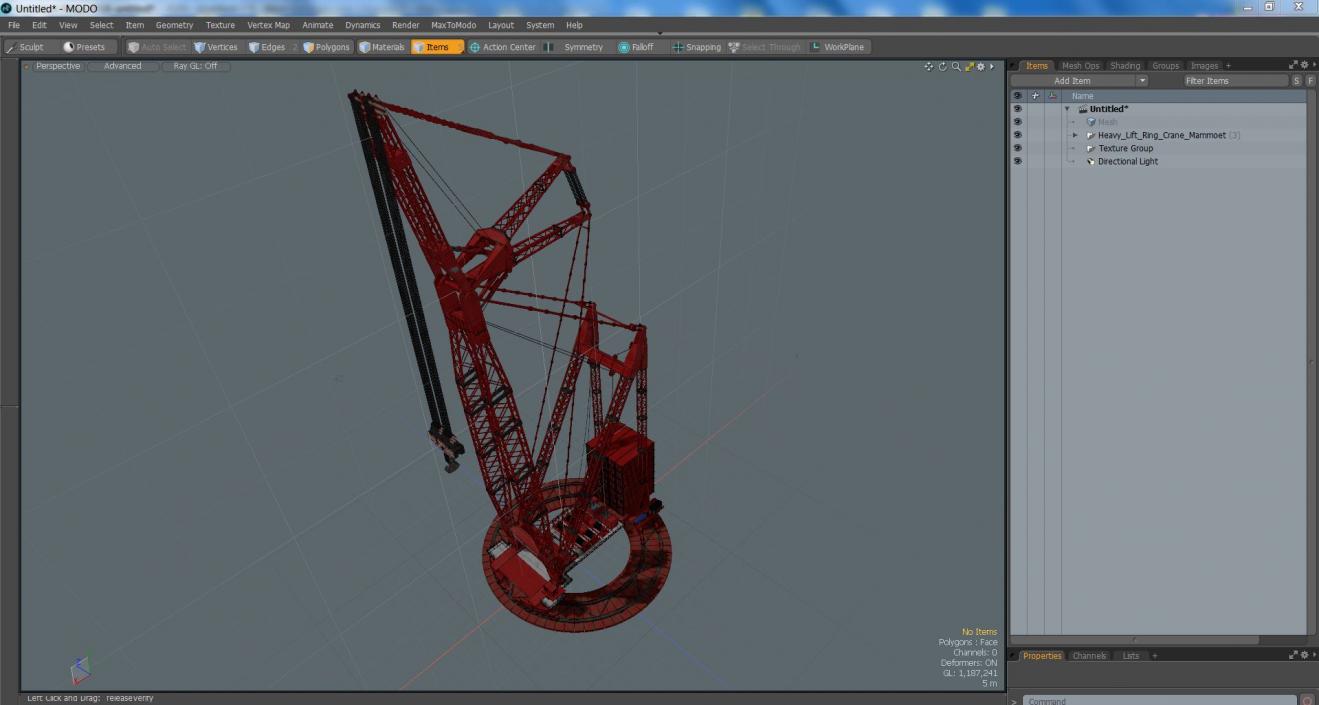 Heavy Lift Ring Crane Mammoet 3D model